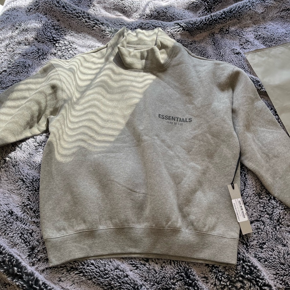 Essential Pullover Mockneck XS - Dark Heather Oat